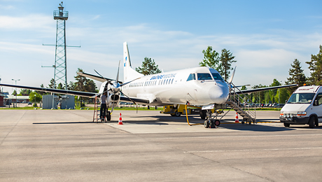 Flygplan på Sundsvall Timrå Airport